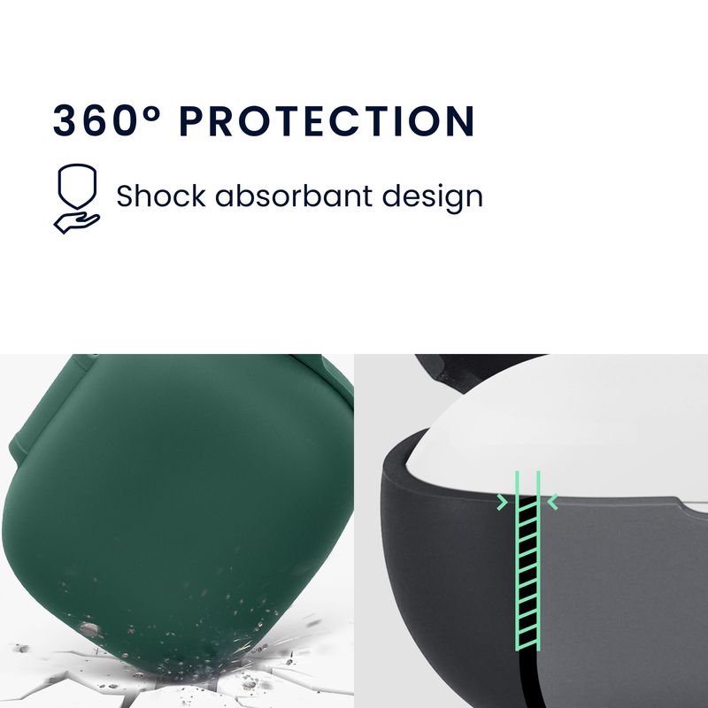 Laptop, Telefoane si Tablete - Wearables si gadgeturi - Wearables - Accesorii wearables - Husa casti Kwmobile pentru Anker Soundcore C30i, protectie la zgarieturi, Silicon, verde - Infinity.ro