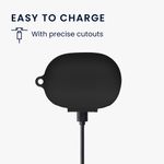 Laptop, Telefoane si Tablete - Wearables si gadgeturi - Wearables - Accesorii wearables - Husa casti Kwmobile pentru Bose QuietComfort Earbuds, protectie la zgarieturi, Silicon, negru - Infinity.ro
