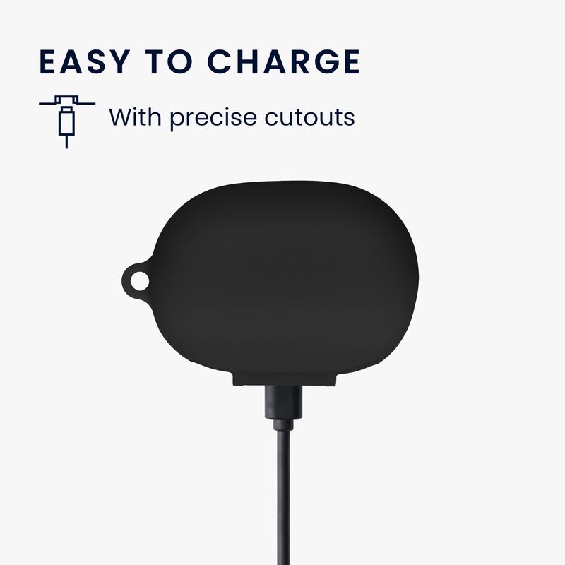 Laptop, Telefoane si Tablete - Wearables si gadgeturi - Wearables - Accesorii wearables - Husa casti Kwmobile pentru Bose QuietComfort Earbuds, protectie la zgarieturi, Silicon, negru - Infinity.ro