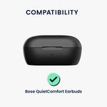 Laptop, Telefoane si Tablete - Wearables si gadgeturi - Wearables - Accesorii wearables - Husa casti Kwmobile pentru Bose QuietComfort Earbuds, protectie la zgarieturi, Silicon, negru - Infinity.ro