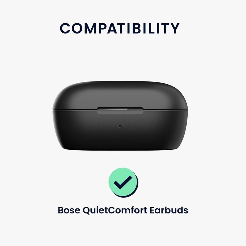 Laptop, Telefoane si Tablete - Wearables si gadgeturi - Wearables - Accesorii wearables - Husa casti Kwmobile pentru Bose QuietComfort Earbuds, protectie la zgarieturi, Silicon, negru - Infinity.ro