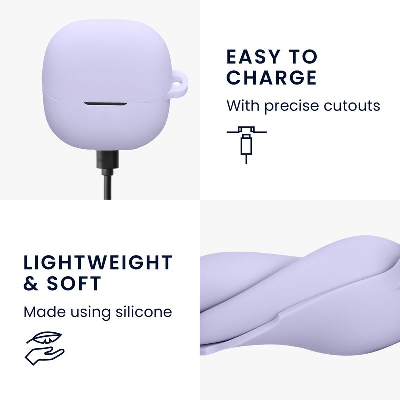 Laptop, Telefoane si Tablete - Wearables si gadgeturi - Wearables - Accesorii wearables - Husa casti Kwmobile pentru Xiaomi Buds 6, protectie la zgarieturi, Silicon, mov - Infinity.ro
