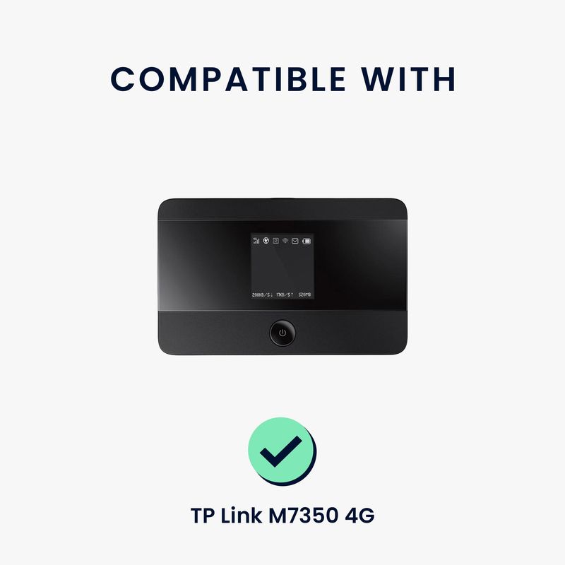 PC, gaming si accesorii - Retelistica - Cabluri si accesorii - Husa router Kwmobile pentru TP-Link M7350 4G LTE Mobile Wi-Fi, silicon, negru - Infinity.ro
