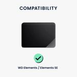 PC, gaming si accesorii - Periferice PC - Accesorii hard disk-uri externe - Husa HDD Kwmobile pentru WD Elements si Elements SE, silicon, verde, protectie la zgarieturi - Infinity.ro
