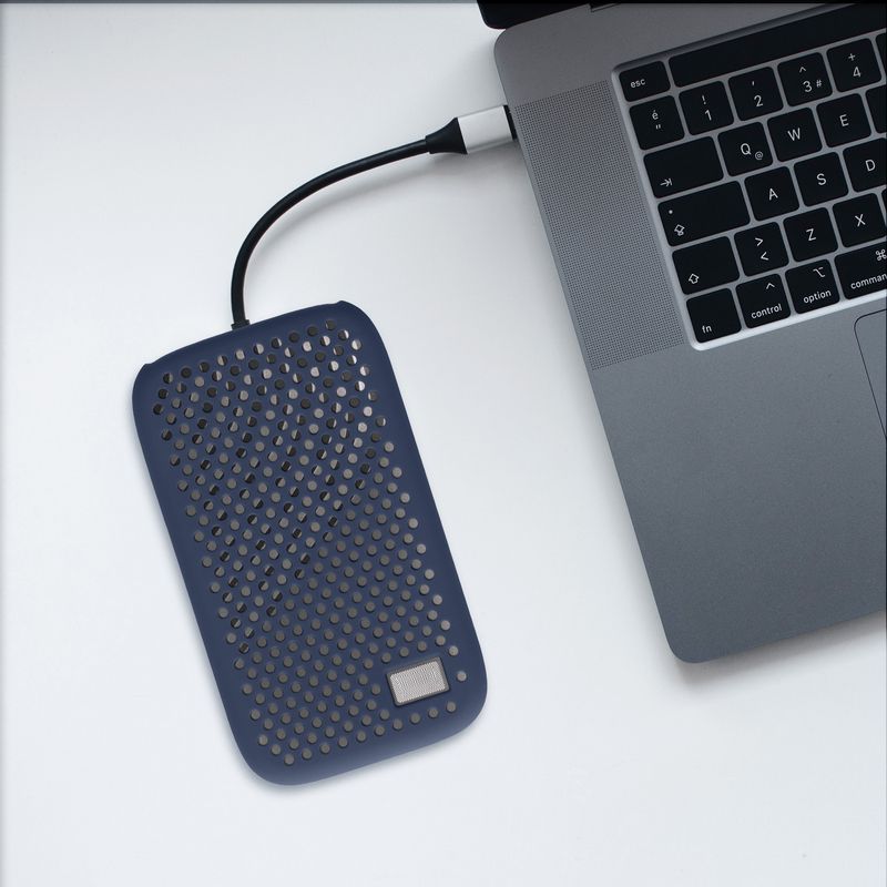 PC, gaming si accesorii - Periferice PC - Accesorii hard disk-uri externe - Husa SSD Kwmobile pentru WD My Passport SSD 500GB/1TB/2TB/4TB, silicon, albastru, protectie la zgarieturi - Infinity.ro