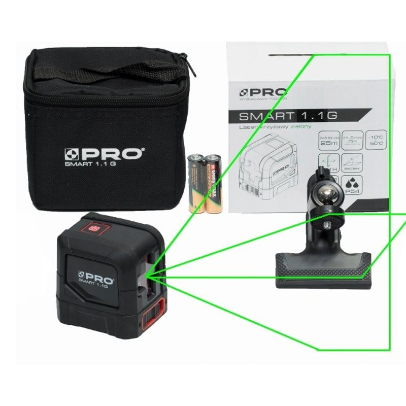 Casa si Gradina - Constructii - Scule de mana si unelte - Unelte de masurat - Set trepied + nivela laser unda verde PRO Smart 1.1G, max 25m - Infinity.ro