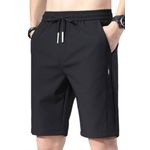 Fashion, accesorii si bijuterii - Barbati - Imbracaminte - Pantaloni barbati - Pantaloni Scurti pentru Baieti sau Barbati, tip Trei Sferturi, Negru, S, PriStyle® - Infinity.ro