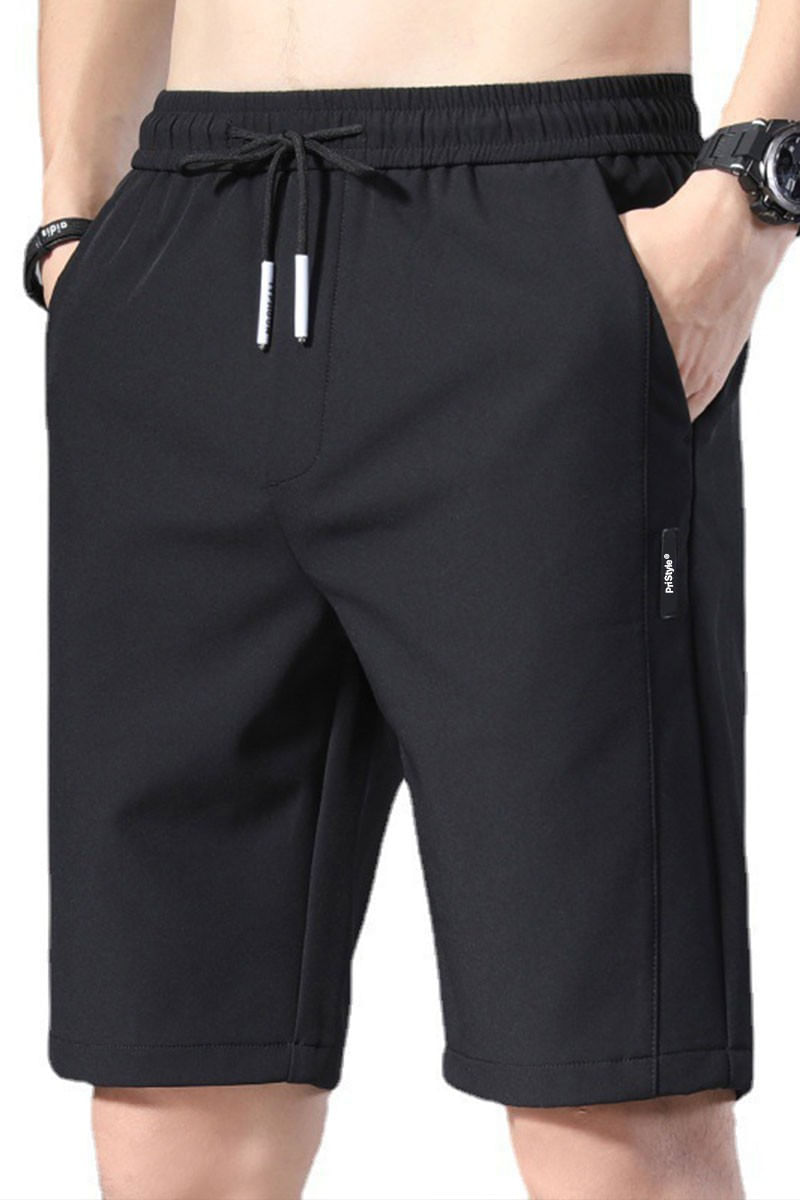 Pantaloni Scurti pentru Baieti sau Barbati, tip Trei Sferturi, Negru