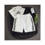 Fashion, accesorii si bijuterii - Barbati - Imbracaminte - Pantaloni barbati - Set Pantaloni Scurti si Tricou, Set cu Evaporare Rapida a Transpiratiei, Alb, M, PriStyle® - Infinity.ro