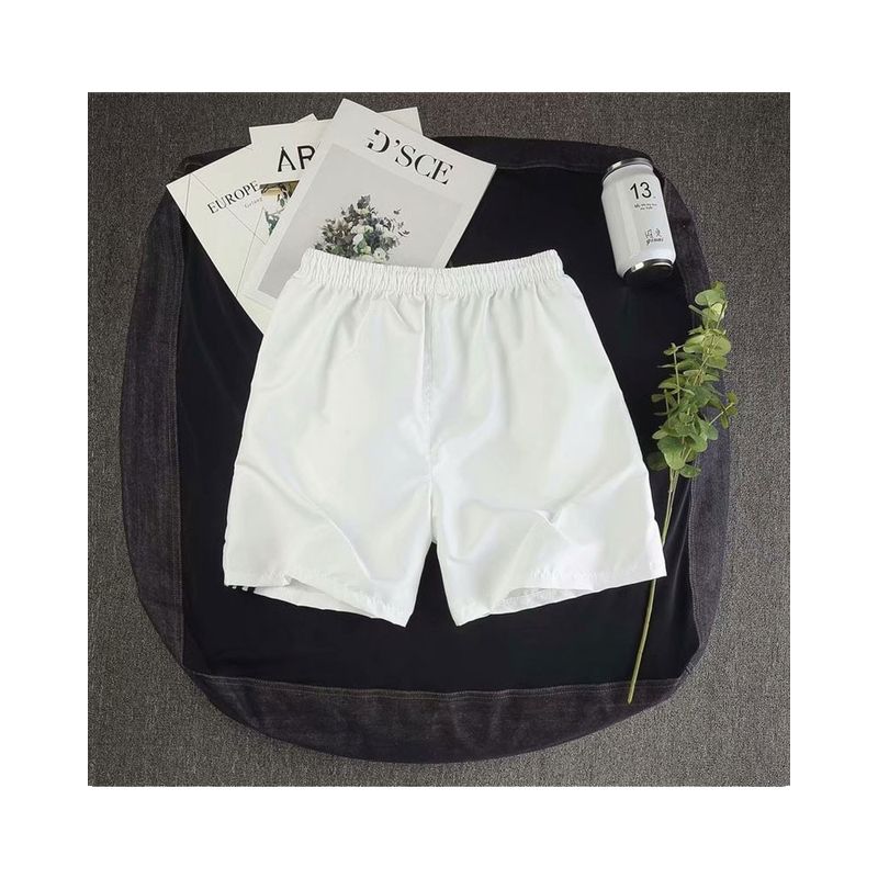 Fashion, accesorii si bijuterii - Barbati - Imbracaminte - Pantaloni barbati - Set Pantaloni Scurti si Tricou, Set cu Evaporare Rapida a Transpiratiei, Alb, M, PriStyle® - Infinity.ro