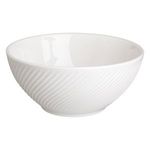 Casa si Gradina - Bucatarie si vesela - Vesela si tacamuri - Farfurii si boluri - Bol ceramic alb cu model reliefat liniar, 642 ml - Infinity.ro