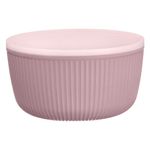 Casa si Gradina - Bucatarie si vesela - Vesela si tacamuri - Farfurii si boluri - Bol cu Dungi Reliefate, 520 ml, Roz/Nude - Infinity.ro