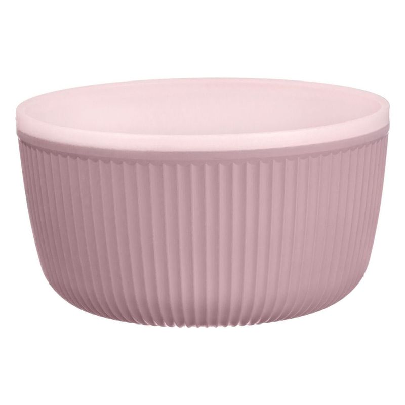 Casa si Gradina - Bucatarie si vesela - Vesela si tacamuri - Farfurii si boluri - Bol cu Dungi Reliefate, 520 ml, Roz/Nude - Infinity.ro