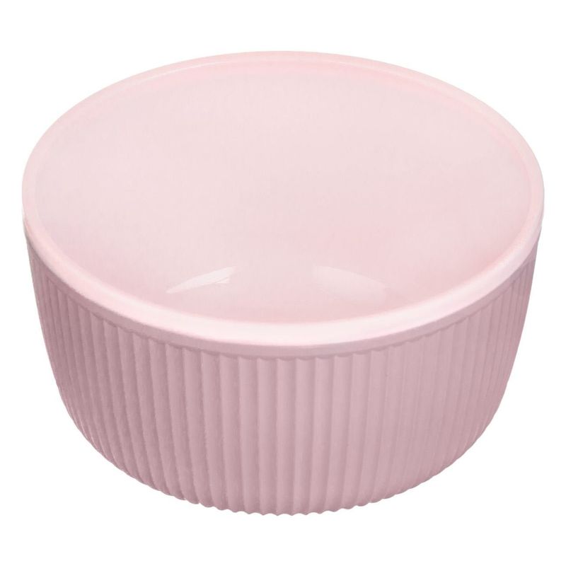 Casa si Gradina - Bucatarie si vesela - Vesela si tacamuri - Farfurii si boluri - Bol cu Dungi Reliefate, 520 ml, Roz/Nude - Infinity.ro