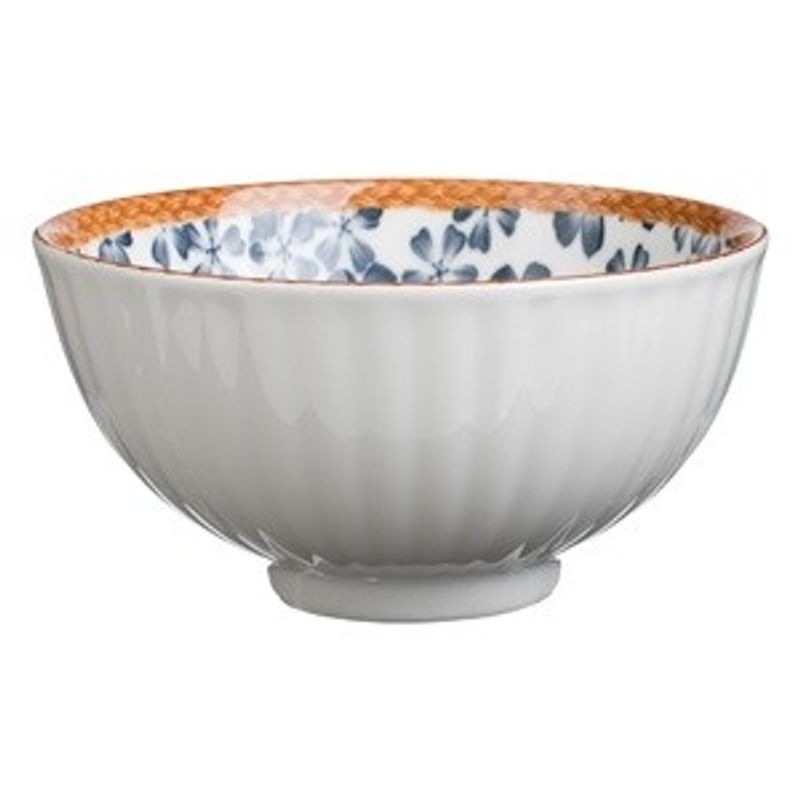 Casa si Gradina - Bucatarie si vesela - Vesela si tacamuri - Farfurii si boluri - Bol decorativ din portelan cu model floral, 250 ml, Alb - Infinity.ro