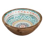 Casa si Gradina - Bucatarie si vesela - Vesela si tacamuri - Farfurii si boluri - Bol din lemn emailat cu design Aztec - Infinity.ro