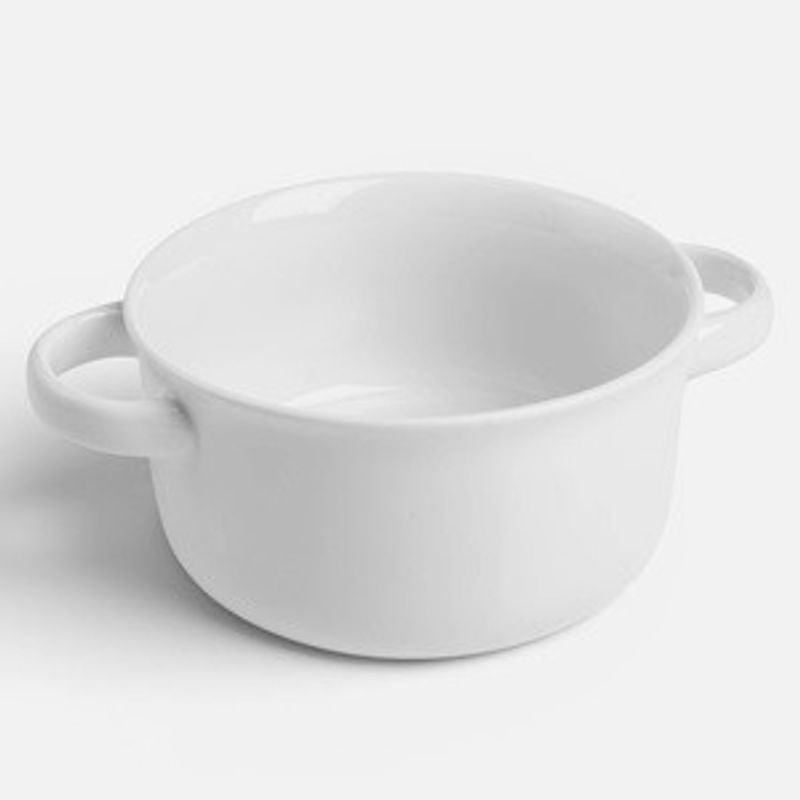 Casa si Gradina - Bucatarie si vesela - Vesela si tacamuri - Farfurii si boluri - Bol New Bone Alb 510ml cu Mânere - Infinity.ro