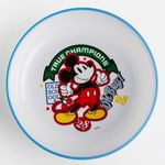 Casa si Gradina - Bucatarie si vesela - Vesela si tacamuri - Farfurii si boluri - Bol rotund anti-alunecare cu decor Mickey, plastic, alb, pentru copii - Infinity.ro