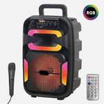 TV, Audio-Video si Foto - Portabile audio - Boxe portabile - Boxa portabila Bluetooth cu LED RGB, Microfon si Radio FM, 10W, Negru - Infinity.ro