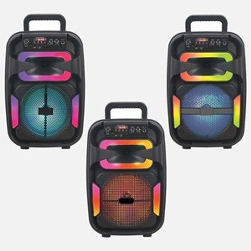 TV, Audio-Video si Foto - Portabile audio - Boxe portabile - Boxa portabila Bluetooth cu LED RGB, Microfon si Radio FM, 10W, Negru - Infinity.ro