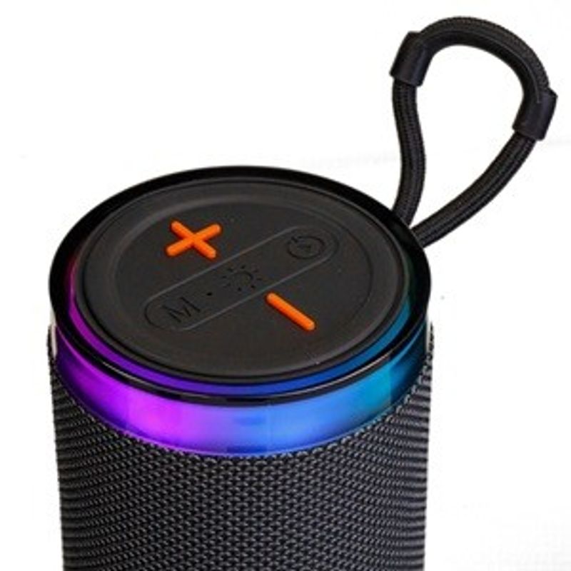 TV, Audio-Video si Foto - Portabile audio - Boxe portabile - Boxa portabila Bluetooth cu LED si Radio FM, 5W, Design cilindric, Negru - Infinity.ro