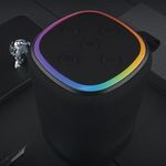 TV, Audio-Video si Foto - Portabile audio - Boxe portabile - Boxa portabila Bluetooth cu LED RGB si Radio FM, 10W, Negru - Infinity.ro