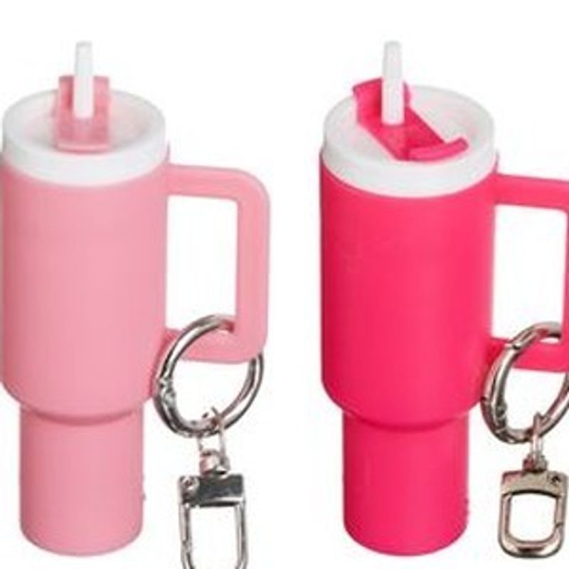 Fashion, accesorii si bijuterii - Copii - Accesorii copii - Alte accesorii copii - Breloc Cana Termos Metalic Roz sau Fucsia pentru Copii - Infinity.ro