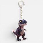 Fashion, accesorii si bijuterii - Copii - Accesorii copii - Alte accesorii copii - Breloc Dinozaur din Acril, 5x8 cm, Albastru-Gri - Infinity.ro