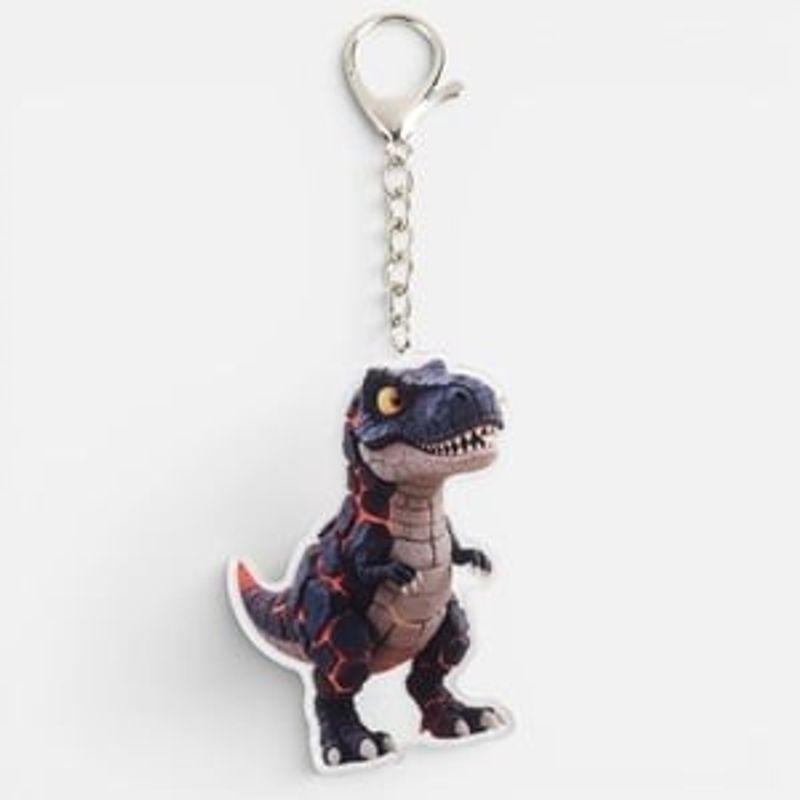 Fashion, accesorii si bijuterii - Copii - Accesorii copii - Alte accesorii copii - Breloc Dinozaur din Acril, 5x8 cm, Albastru-Gri - Infinity.ro