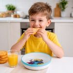 Jucarii, Copii si Bebe - Hrana si alaptare - Biberoane, suzete si accesorii hranire - Articole hranire bebelusi - Bol rotund din plastic cu model Lilo & Stitch, anti-alunecare, pentru microunde - Infinity.ro