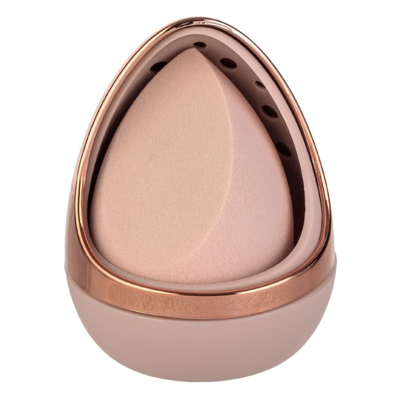 Ingrijire personala si Cosmetice - Machiaj - Aplicatoare si pensule machiaj - Burete de machiaj cu husa de curatare, 2 buc, roz nude - Infinity.ro