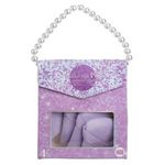 Ingrijire personala si Cosmetice - Machiaj - Aplicatoare si pensule machiaj - Bureti de machiaj triunghiulari, Set 4 buc, Lila, 6x7 cm, cu bratara cu margele - Infinity.ro