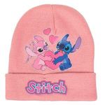 Fashion, accesorii si bijuterii - Copii - Accesorii copii - Caciuli si palarii copii - Caciula Roz Stitch cu Patch din Cauciuc pentru Copii - Infinity.ro