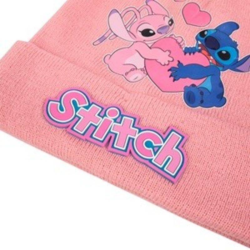 Fashion, accesorii si bijuterii - Copii - Accesorii copii - Caciuli si palarii copii - Caciula Roz Stitch cu Patch din Cauciuc pentru Copii - Infinity.ro
