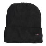 Fashion, accesorii si bijuterii - Barbati - Accesorii barbati - Caciuli si sepci barbati - Caciula tricotata neagra cu captuseala fleece si element metalic, pentru barbati - Infinity.ro