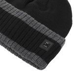 Fashion, accesorii si bijuterii - Barbati - Accesorii barbati - Caciuli si sepci barbati - Caciula tricotata neagra cu dunga gri, captuseala fleece, barbati - Infinity.ro