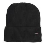 Fashion, accesorii si bijuterii - Barbati - Accesorii barbati - Caciuli si sepci barbati - Caciula tricotata neagra cu captuseala fleece si element metalic, pentru barbati - Infinity.ro