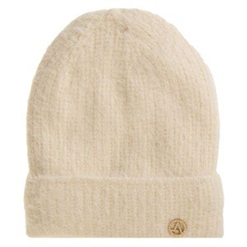 Fashion, accesorii si bijuterii - Femei - Accesorii femei - Caciuli si palarii femei - Caciula Bej cu Captuseala Fleece si Decor Metalic cu Strasuri - Infinity.ro