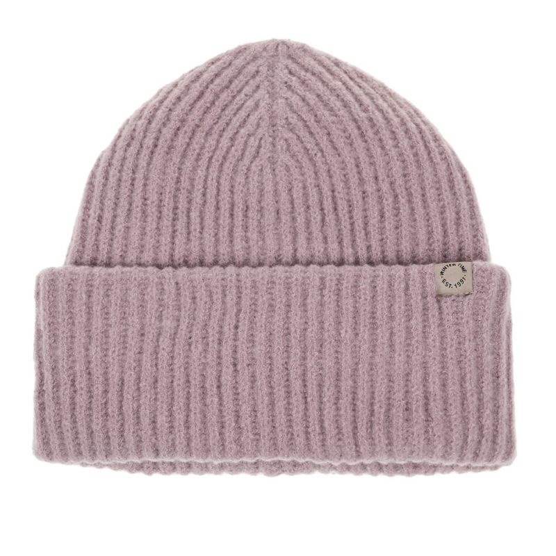 Fashion, accesorii si bijuterii - Femei - Accesorii femei - Caciuli si palarii femei - Caciula dama tricotata, Lila, cu captuseala fleece si margine intoarsa - Infinity.ro