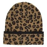 Fashion, accesorii si bijuterii - Femei - Accesorii femei - Caciuli si palarii femei - Caciula tricotata cu model leopard pentru femei, marime unica - Infinity.ro