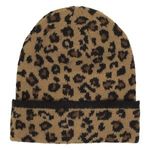 Fashion, accesorii si bijuterii - Femei - Accesorii femei - Caciuli si palarii femei - Caciula tricotata cu model leopard pentru femei, marime unica - Infinity.ro