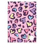 Carti si Birotica - Rechizite - Caiete - Caiete dictando - Caiet dictando A4 cu coperta roz cu inimi, 40 de file - Infinity.ro