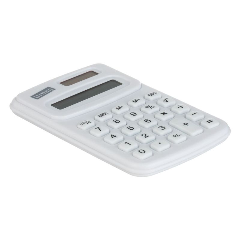 Carti si Birotica - Birotica - Aparatura de birou - Calculatoare de birou - Calculator de birou cu 8 cifre, panou solar, alb - Infinity.ro