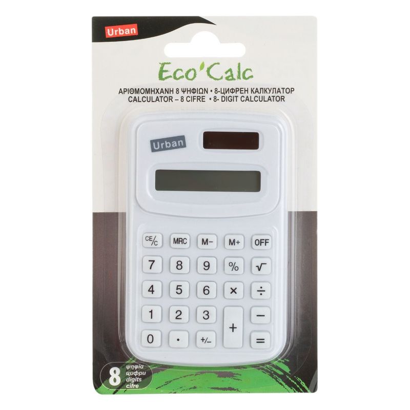 Carti si Birotica - Birotica - Aparatura de birou - Calculatoare de birou - Calculator de birou cu 8 cifre, panou solar, alb - Infinity.ro