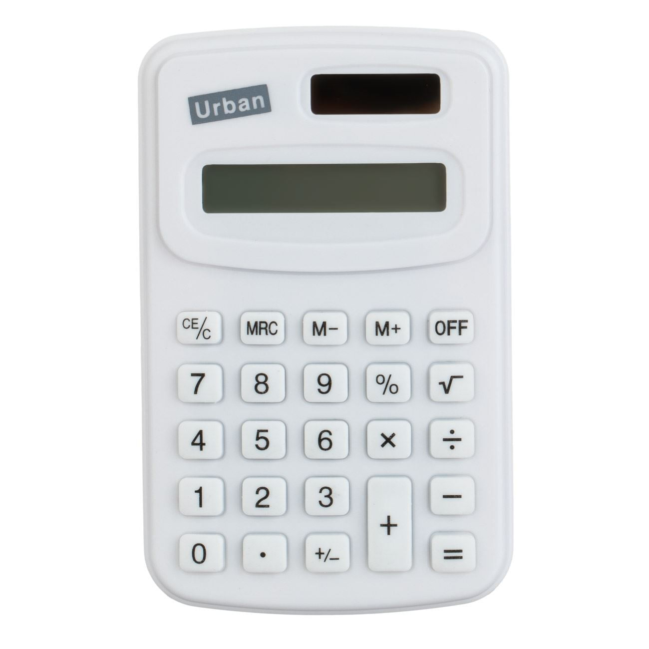 Calculator de birou cu 8 cifre, panou solar, alb