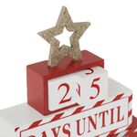 Casa si Gradina - Decoratiuni - Decoratiuni de sezon - Calendar Numaratoarea Inversa Craciun din Lemn Rosu Alb - Infinity.ro