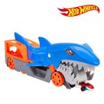 Jucarii, Copii si Bebe - Jucarii si jocuri - Vehicule si jucarii cu telecomanda - Masinute - Camion de jucarie cu mecanism rechin, Albastru, include masina 1:64 - Infinity.ro