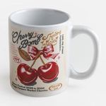Casa si Gradina - Bucatarie si vesela - Cani si pahare - Cani si cesti - Cana ceramica alba cu model cirese, 125ml - Infinity.ro