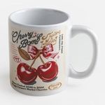 Casa si Gradina - Bucatarie si vesela - Cani si pahare - Cani si cesti - Cana ceramica alba cu model cirese, 125ml - Infinity.ro