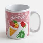 Casa si Gradina - Bucatarie si vesela - Cani si pahare - Cani si cesti - Cana ceramica alba cu model inghetata, 125 ml - Infinity.ro